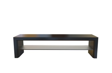 3 D illustration of a tv bench on a white background 