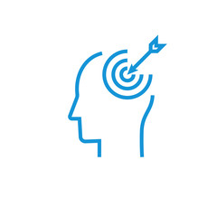 Mind Target Icon Logo Design Element. Mental concentration icon