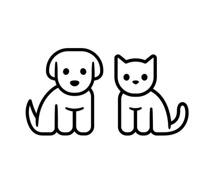 Puppy and kitten icon