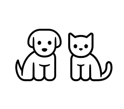 Cat And Dog Icon Stock Illustration - Download Image Now - Dog