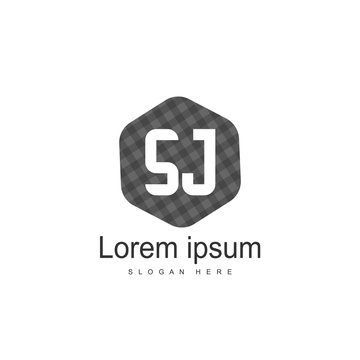 Initial letter SJ Logo template design. minimal letter logo