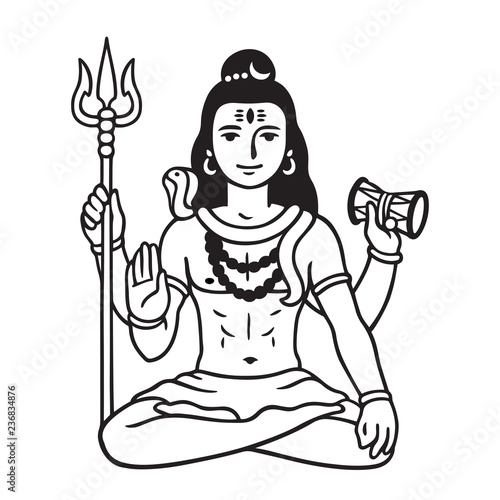 "Lord Shiva drawing" Stock image and royalty-free vector files on