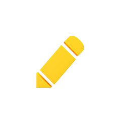 Pen 3d volumetric icon image isolated illustration