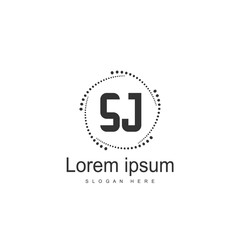Obraz premium Initial letter SJ Logo template design. minimal letter logo