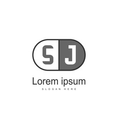 Initial letter SJ Logo template design. minimal letter logo