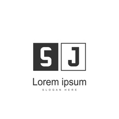 Initial letter SJ Logo template design. minimal letter logo