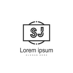 Initial letter SJ Logo template design. minimal letter logo