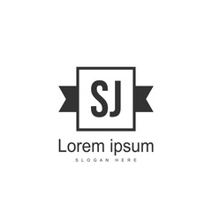 Initial letter SJ Logo template design. minimal letter logo