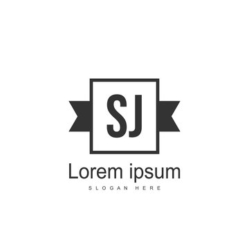 Initial letter SJ Logo template design. minimal letter logo