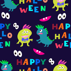 Halloween monsters pattern1
