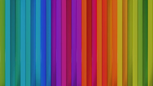 Bright colorful vertical lines. Computer generated abstract motion background. Seamless loop 3D render animation
