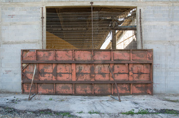 Blocked threshold entrance, barrier to enter, safety measures