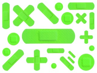 Various Strips of ADHESIVE BANDAGES PLASTER - UFO Green Color