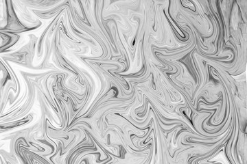 Abstract Gray Black and White Marble Ink Pattern Background. Liquify Abstract Pattern With Black, White, Grey Graphics Color Art Form.