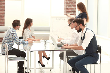 business team is presenting a new commercial project