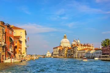 Fototapeta na wymiar Grand Canal beautiful summer view, Venice, Italy