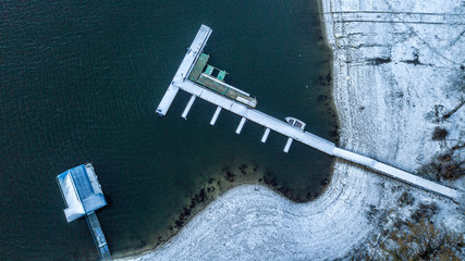 DRON Bieszczasy zima śnieg  © Piotr
