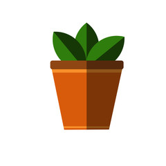 vector potted plant icon. Flat illustration of potted plant. potted plant isolated on white background. beautiful potted plant symbol