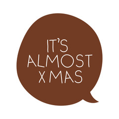 speech bubble with christmas message icon
