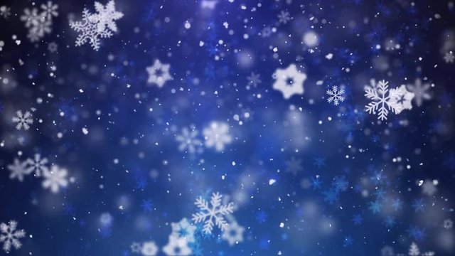 Glow Snowflakes Falling Seamless Loop Animation. Snow Snowfall Snowflake Particles Seamlessly Loop Black Alpha Green Screen Animation