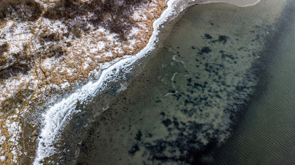 DRON Bieszczasy zima śnieg  © Piotr
