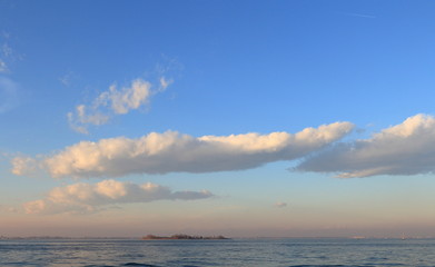 Obraz premium Venice lagoon on a cloudy day in Italy