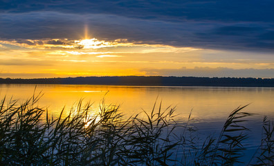 Sunrise over the lake.