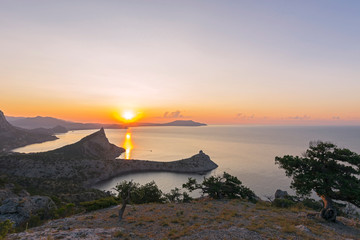 Dawn on the Black Sea coast.