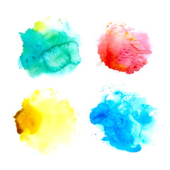 Abstract watercolor background set
