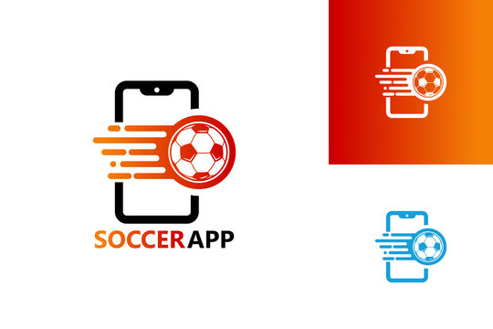 Soccer Application Logo Template Design Vector, Emblem, Design Concept, Creative Symbol, Icon