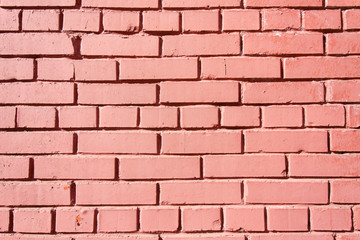 Texture pink brick wall. 