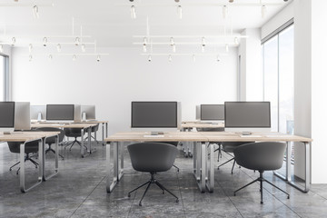 Modern coworking office interior