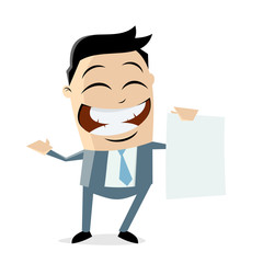 asian businessman with blank sheet 