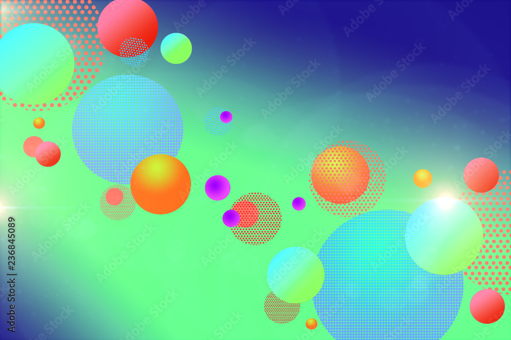 Poster creative digital backdrop with circles