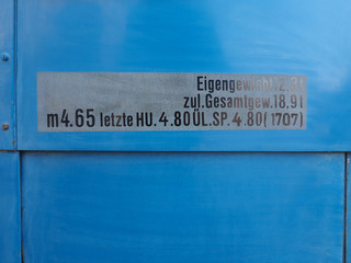German tram label