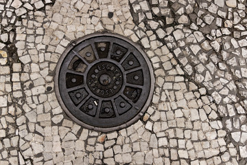 manhole on the street
