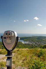 Coinop telescope over Penobscot Bay