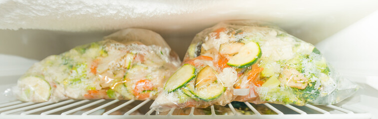 Frozen various vegetables. Healthy food
