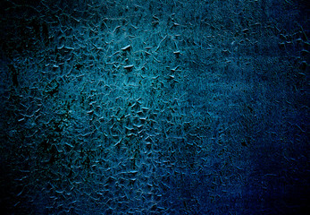 Texture dark blue old cracked wall. beautiful background.