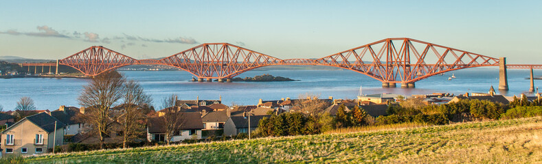 Forth Rail Bridge at sunset