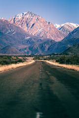Fototapeta na wymiar Road to the Andes Mountains