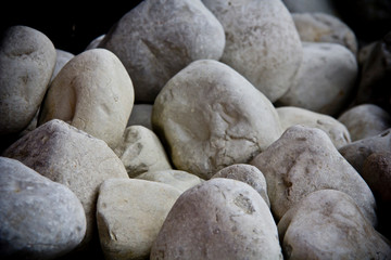 Gray river stones