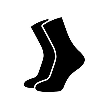 Socks Icon Vector, logo on white background
