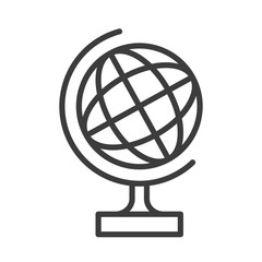 Globe vector icon in modern flat style isolated. Globe can support is good for your web design.