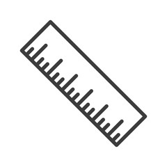 Ruler vector icon in modern flat style isolated. Ruler can support is good for your web design.