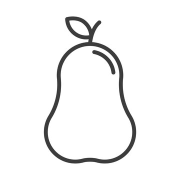 Pear vector icon in modern flat style isolated. Pear can support is good for your web design.