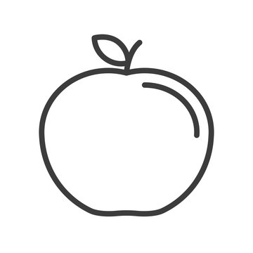 Apple vector icon in modern flat style isolated. Apple can support is good for your web design.