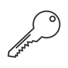 Key vector icon in modern flat style isolated. Key can support is good for your web design.