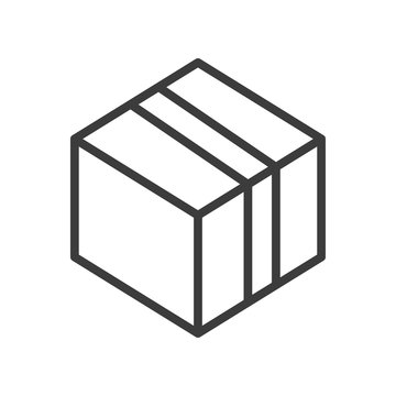 Box vector icon in modern flat style isolated. Symbol box is good for your web design.