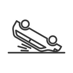 Car crash vector icon in modern flat style isolated. Car crash can support is good for your web design.